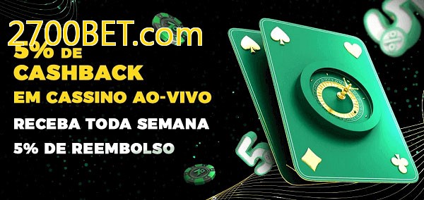 Promoções do cassino ao Vivo 2700BET.com